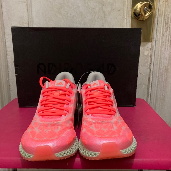 adidas 4D Run Signal Coral White FW6838 Men's Size 9.5, 10, 10.5 - Picture 2 of 4